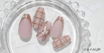 ボアチェックネイル