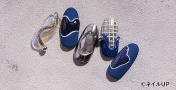 「Champagne × blue nuance art」