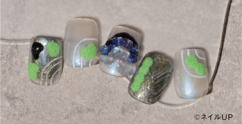 個性派テクスチャーネイル